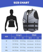 Owntop Swim Vest Adult Water Sport Vest Neoprene Floaties for Swimming, Boating, Kayaking, Fishing | Adjustable Zipper Dual Buckle Foldable Buoyancy Jacket