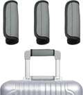 uxcell 3 Pcs Luggage Handle Wrap for Suitcase, Neoprene Handbag Grip Cover Protector Luggage Identifiers Suitcase Handle Wraps for Luggage Shopping Bag Travel Bags, Silver