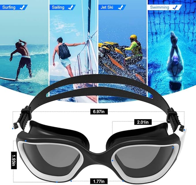 ZIONOR Swim Goggles, Upgraded G1 Polarized Swimming Goggles Anti-Fog for Adult Men Women