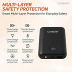 MINI 5V 2A/3A Battery Pack for Heated Vest Heated Jacket, Small 10000mAh Power Bank for Heated Apparel with LED Display and Flashlight PD 18W Black for Men and Women (No DC Port)