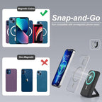 AOGUERBE for Magsafe Power Bank, 10000mAh Foldable Wireless Portable Charger with LED Display, 3 in 1 Magnetic Battery Pack with 22.5W Fast Charging for iPhone 17/16/15/14/13/12 Pro/Pro Max/Plus/Mini