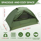 Clostnature Lightweight Tent for Backpacking - 1/2/3/4 Person Ultralight Backpacking Tent, Waterproof Easy Setup Camping Tent, Hiking Tent for Outdoor, Hiking and Mountaineering