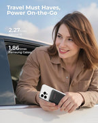 Small Portable Charger 10000mAh, Mini Power Bank with LED Display, 20W Fast Charging USB-C Battery Pack, Compact Travel Charger Compatible with iPhone 17/16/15/14, Samsung S25/24, Android, etc