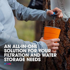 HydraPak Seeker+ 6L Gravity Filter Kit - Dual Bag Filtration System, Collapsible & Packable, Lightweight, High-Capacity, BPA-Free - for Camping, Backpacking, Emergency Preparedness