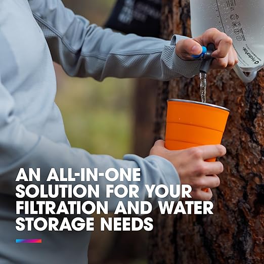 HydraPak Seeker+ 6L Gravity Filter Kit - Dual Bag Filtration System, Collapsible & Packable, Lightweight, High-Capacity, BPA-Free - for Camping, Backpacking, Emergency Preparedness