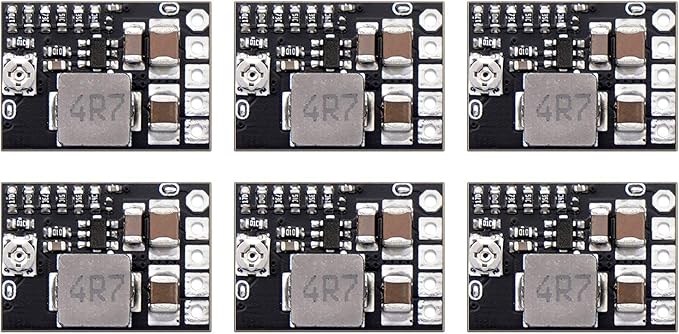 DROK DC Buck Converter, 6pcs Mini Voltage Regulator DC 4.5-20V 12V 9V Step Down to 5V Reducer Board 3A 10W Fixed Adjustable Volt Output Step-Down Transformer Power Supply Stabilizer Module