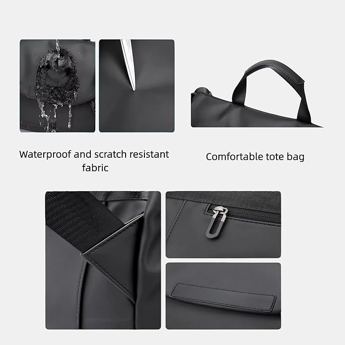 Water-Resistant Messenger Bag for Men & Women, Lightweight Crossbody Laptop Briefcase for Commute, 13 inch Laptops, Durable Shoulder Bag with Adjustable Strap