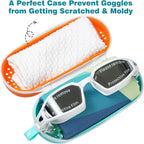 Swim Goggle Case For Swimming Goggles, Swimmer Gifts for Kids Teens Adults, Silicone Cases with Drain Hole