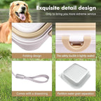 Collapsible Dog Bowls, Travel Food and Water Double Bowl for Cats & Dogs, 2-in-1 Portable BPA-Free Feeding Solution, Perfect for Traveling, Camping & Walking (L/ 100oz)
