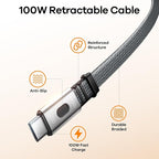 REWONDER 100W Power Bank Fast Charging 20000mAh with Built-in Retractable USB-C Cable, Portable Charger for MacBook Laptop, iPhone 17/16 Series, Samsung, TSA Approved for Air Travel