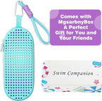 Swim Goggle Case For Swimming Goggles, Swimmer Gifts for Kids Teens Adults, Silicone Cases with Drain Hole