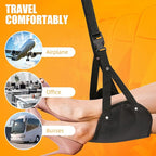 2 Pack Airplane Foot Hammock Travel Footrest - Long Flight Must Haves - Foot Rest for Air Travel,Essentials for Travel & Home (Black)