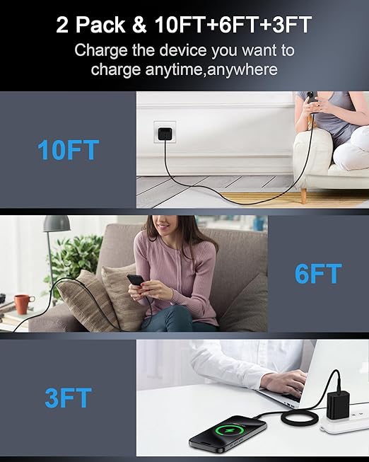 Haoano iPhone 17e 17 Carplay Charger Cable Fast Charging, USBC to USBC Cable for iPhone 17 Pro Max 16 16e 15 Plus, C to C Cord Auto Car Play Charger Android Power USB-C Wire 6 Ft