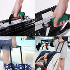 2 Pack Luggage Handle Wraps for Luggage Suitcase Travel Bags (Green)