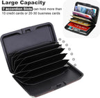 ELFISH Mini RFID Aluminum Wallet Credit Cards Holder Business Card Case Metal ID Case for Men Women (Flag)