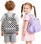 STEAMEDBUN Corduroy Toddler Backpack for Girls 2-4: Kids backpack for Girls - 12 inch Preschool Kindergarten Backpacks - Purple Bow