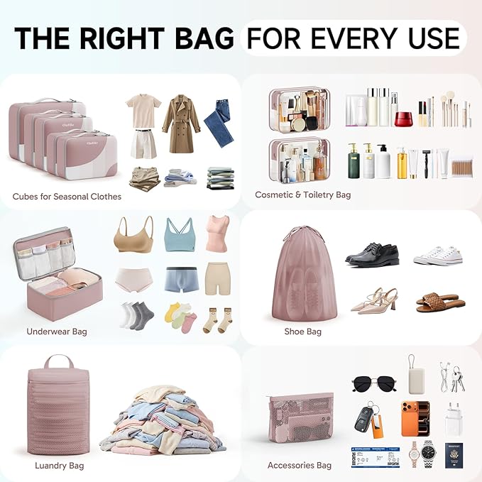 11 Set Packing Cubes for Travel, Gifts for Women Mom,Anti-Tearing Suitcase Organizer,OlarHike Vacation Essentials & Accessories for Cruise Ship