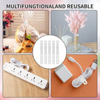 Oligei 25 Pcs Silicone Cable Ties, Cable Ties Reusable, High Elasticity Cord Wraps for Electrical Cords, Cord Organizer for Earphone, Phone Charger(White)