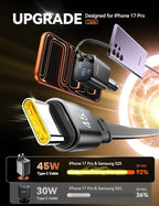 [2026 Ultra-Compact] 84W Retractable Car Charger, [PD 45W] Car Charger USB C for iPhone 16 17 Pro Fast Charging, Car Accessories Travel Essentials Gifts for Women Men for iPhone 17 Air 16 15 14 13 12