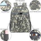 FlowFly Kids Backpack for Toddler Boys Girls, Simple Lightweight Bookbag for Daycare Kindergarten Elementary School Travel, Small Modern Bag (Large), Digital Camo