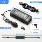 12V 10A Power Supply 120W 100V~240V AC to DC Adapter Converter Transformer,12 Volt 10 Amp Power Supply Adapter with 5.5mm x 2.5mm&2.1mm DC Output Jack for 12V Printe LED Strip Light CCTV Camera