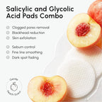 MAREE Glycolic Acid Pads & 2% Salicylic Acid – Toner Pads for Face with 20% Glycolic Acid Solution – Face Exfoliating Pads, Acne Clearing Face Pads – Skin Pore Resurfacing & Radiance Device – 50 Count