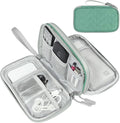 FYY Electronic Organizer, Travel Cable Organizer Bag Pouch Electronic Accessories Carry Case Portable Waterproof Double Layers All-in-One Storage Bag for Cable, Cord, Charger, Phone, Pattern Green (M)