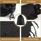 COIDEA 20 Pack Black Shoe Bags for Travel, 15.7" x 11.8", Waterproof Portable Drawstring Travel Shoe Storage Bags