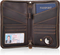 Polare Full Grain Leather Passport Holder Cover Case for Men and Women RFID Blocking Family Travel Wallet Holds 6 Passports