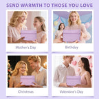 33 pcs Mother's Day Gift for Mom, Lavender Bath & Body Basket Gift Set for Women, Home Spa Kit, Face Sheet Mask Skin Care Gift Set, Cosmetic Bag, Necklace, Birthday, Christmas, Anniversary, Wife
