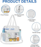 USPECLARE Clear Bag for Stadium Events,Transparent Bag for Work Sports Games Concerts Travel Gym