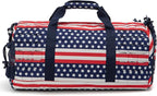 QT&QY 40L Military Tactical Duffel Bag For Men Sport Gym Bag Fitness Tote Travel Duffel Bags Training Workout Bag With Shoe Compartment Basketball Football Weekender Bag patriot Star Spangled