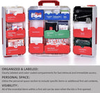 Large First Aid Kit for Business- Plastic Wall Mounted First Aid Box,Hard Case First Aid Kit, Emergency Kit for Car,Home,Offices - 408 Piece