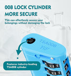 ANVIL TSA Approved Luggage Locks – High Security TSA008 Combination Travel Locks with Inspection Indicator for Suitcases and Backpacks. (3, 3 Colors)