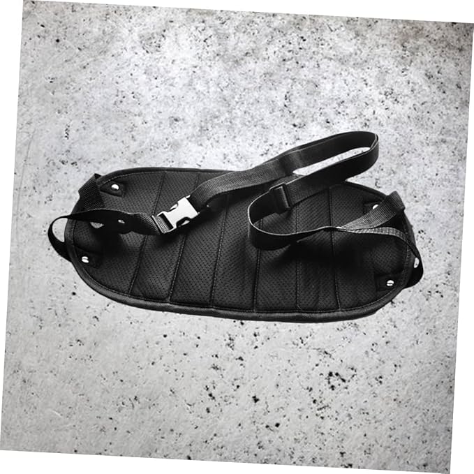 HOMSFOU Portable Travel Footrest Hammock Adjustable Black Foot Sling for Airplane Train Home Office Use Lightweight Compact Design for Long Journeys