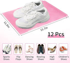 12 Pack Shoe Bags for Travel, Large Travel Shoe Bags for Packing with Clear Window, Dustproof Drawstring Travel Shoe Storage Bags Travel Essentials for Men & Women, Pink