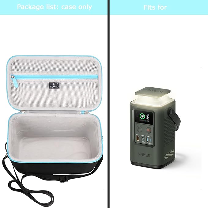 Tourmate Hard Storage Case for Anker PowerCore Reserve 192Wh Power Bank 60,000mAh LiFePO4 Portable Charger 60W Portable Power (Case Only)