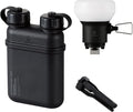 ELECOM NESTOUT Portable Charger and Lamp, 15000mAh Outdoor Battery Power Bank, 32W USB-C Fast Charging PD, Battery and Light for Camping, 300 Lumen LED Lantern Lamp-1 - Black