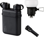 ELECOM NESTOUT Portable Charger and Lamp, 15000mAh Outdoor Battery Power Bank, 32W USB-C Fast Charging PD, Battery and Light for Camping, 300 Lumen LED Lantern Lamp-1 - Black