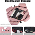 Forestfish Gym Bag For Women With Yoga Mat Holder & Shoe Compartment & Wet Dry Storage Pocket & Adjustable Strap