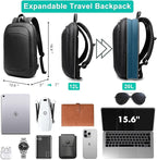hk Business Backpack for Men 15.6 Inch,Slim & Expandable Waterproof Travel Laptop Backpack, Anti-Theft Lightweight Work Computer Bag, College Laptop Backpacks Gifts for Men Women-Black