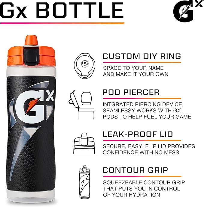 Gatorade Gx Bottle, Momentum Green (Pack of 6)