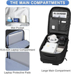 coofay Expandable Backpack For Traveling On Airplane Carry On Backpack For Women Men Airline Approved Personal Item Bag For Airlines Gym Bag For Women With Shoe Compartment