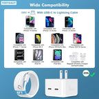 USB C Charger Block, 35W Dual USB-C Port Compact Power Adapter for Phone 17/16/15/14/13/15 Pro/Pro Max/Plus/XS/XR/X,Galaxy, Pixel,i Pad, AirPods, MacBook Air and More