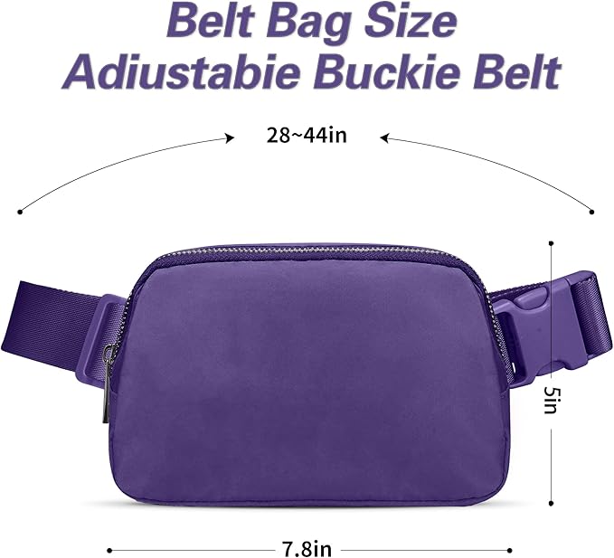 JSJ Mini Fanny Pack for Women & Men,Valentines Day Gifts for Girls Teens Kids Daughter Sister Her,Trendy Stuff Crossbody Bags Cute Everywhere Belt Bags. (Purple)