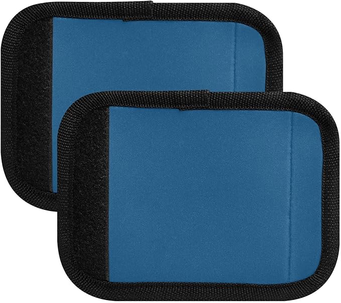 DOMIKING Dark Blue Luggage Handle Wraps for Suitcase Luggage Identifier Soft Luggage Marker for Travel Bag Suitcase Luggage Handle Covers Travel Accessories, 4 Pack