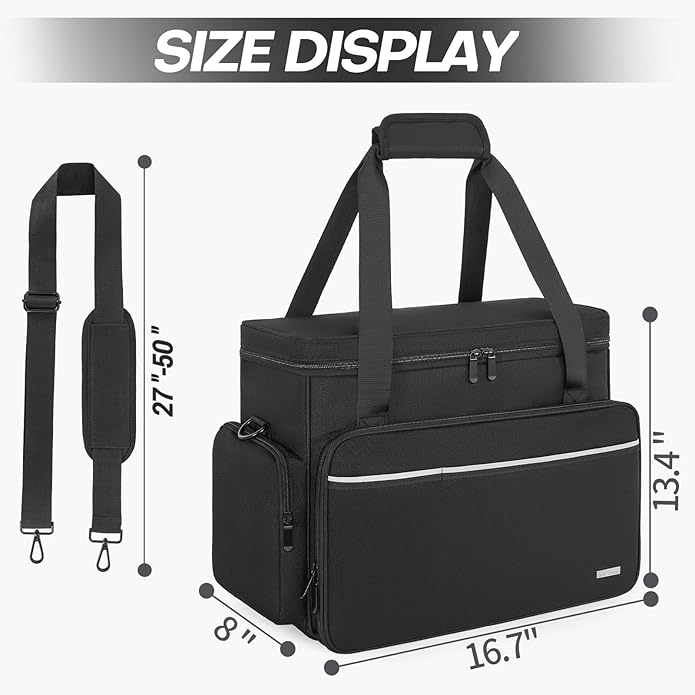 GMAK Teacher Briefcase, Teacher Tote Bags with 15.6 Inch Laptop Compartment, Scrapbook Tote Craft Organizer with Pockets
