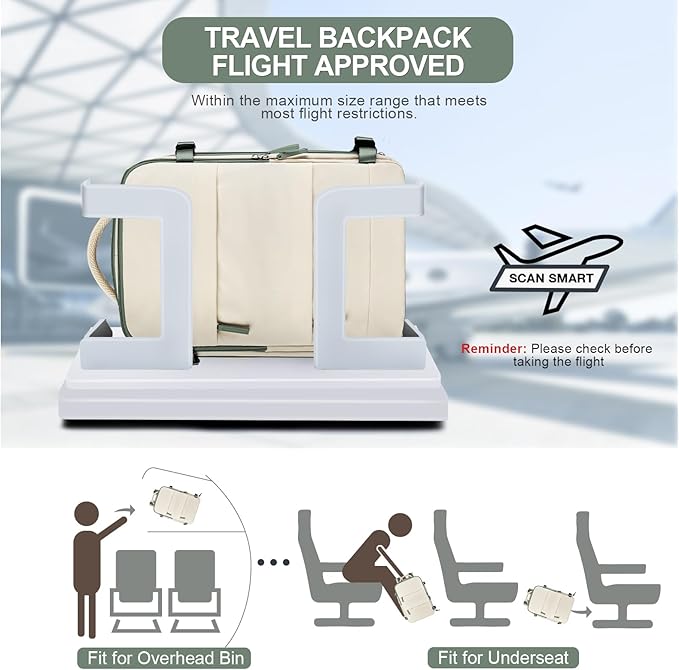 coofay Large Travel Backpack For Women Men Airline Approved Carry On Backpack Flight Approved Waterproof Sports Luggage Backpack Casual Daypack Hiking Backpack
