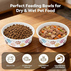 50 Pack Disposable Dog Bowls, 16 oz Paper Pet Bowls for Cats & Dogs, Disposable Cat Food Bowls for Dry Wet Food & Water, Travel Feeding Bowls for Small Medium Pets