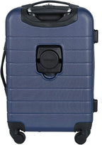 Wrangler Smart Spinner Hardside Luggage, 22-Inch Carry-On, Navy Blue